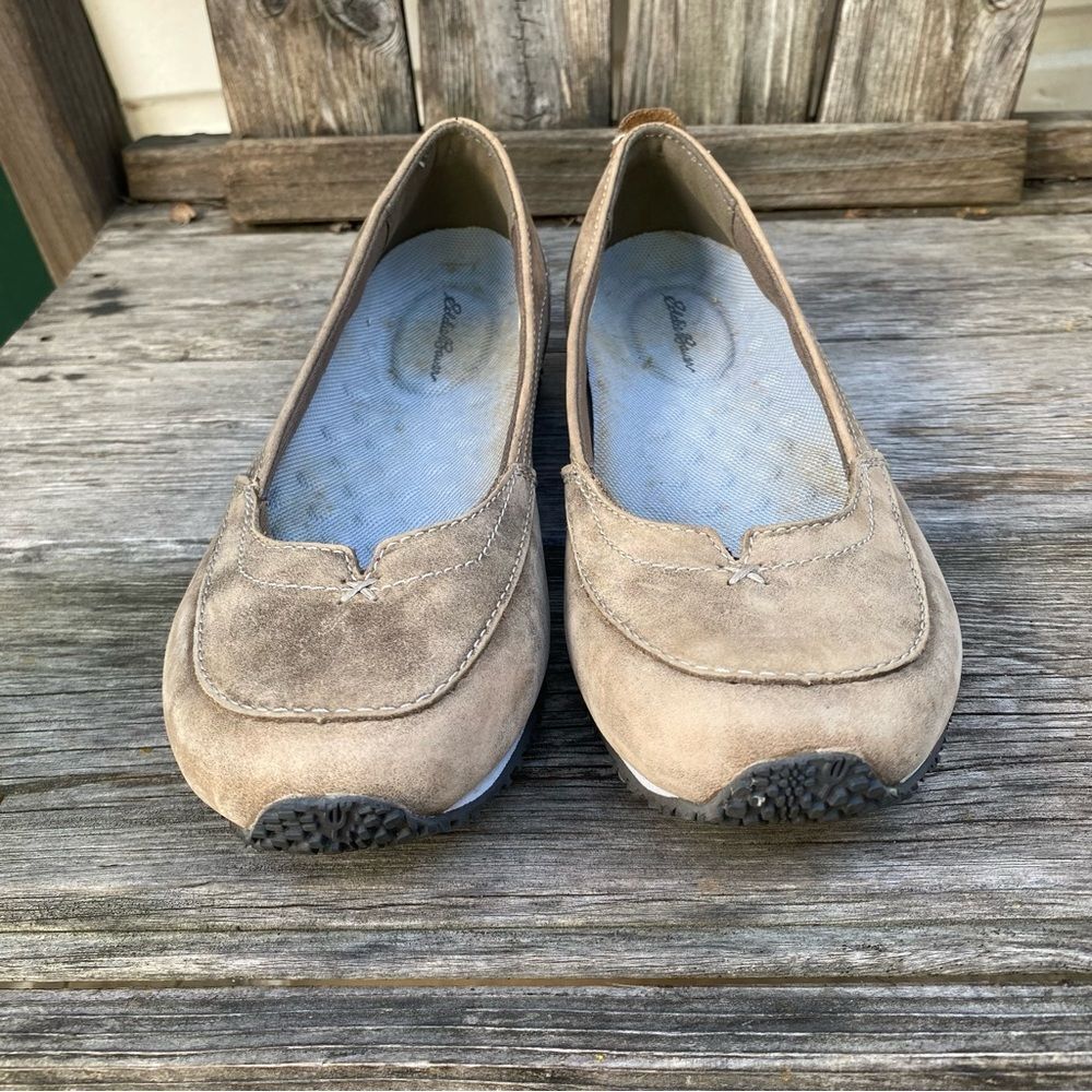 Eddie Bauer Christine Womens Brown Slip On Comfort Shoes SZ 8